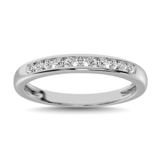 10K White Gold 1/4 Ct.Tw. Diamond Anniversary Band