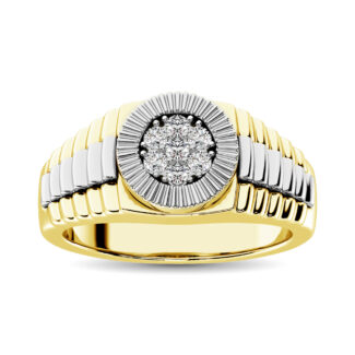 Diamond 1/2 Ct.Tw. Men�s Fashion Ring in 10K Two Tone Gold