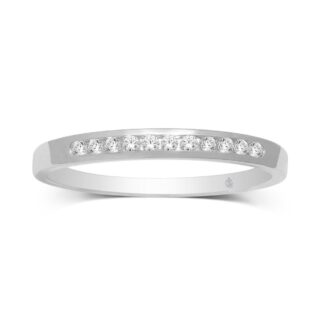 10K White Gold 1 1/2 Ct.Tw. Diamond Machine Band