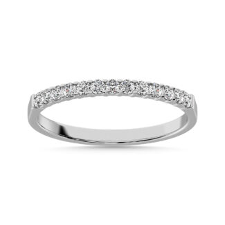 Diamond 1/5 Ct.Tw. Ladies Wedding Band in 10K White Gold