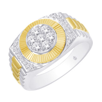 10K White Gold 1/2 Ct.Tw. Diamond Men�s Ring