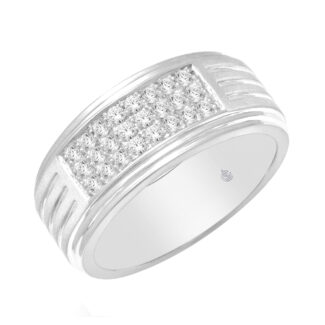 10K White Gold 1/2 Ct.Tw. Diamond Men�s Ring