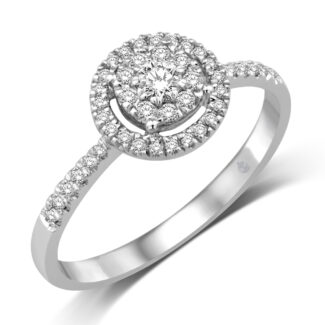 14K White Gold 1/3 Ct.Tw. Diamond Fashion Ring