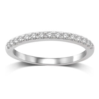 14K White Gold 1/2 Ct.Tw. Diamond Wedding Band
