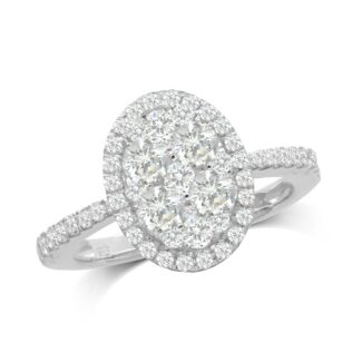 14K White Gold 1 1/4 Ct.Tw. Diamond Fashion Ring