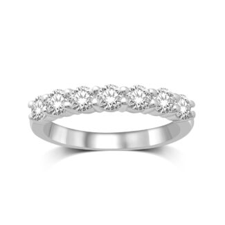 14K White Gold 3/4 Ct.Tw. Diamond Wedding Band