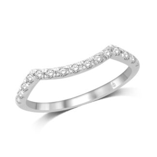 14K White Gold 1/3 Ct.Tw. Diamond Wedding Band