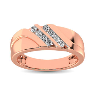 10K Rose Gold 1/3 Ct.Tw. Diamond Men�s Ring