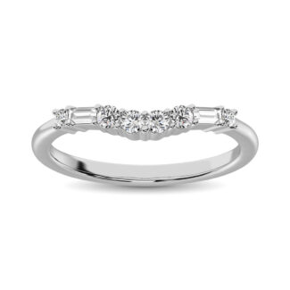 14K White Gold 1/4 Ct.Tw. Diamond Band