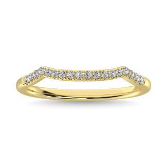 Diamond 1/20 Ct.Tw. Ladies Band in 14K Yellow Gold