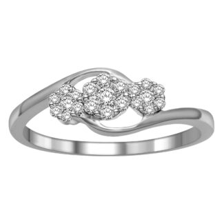10K White Gold 1/5 Ct.Tw. Diamond Fashion Ring