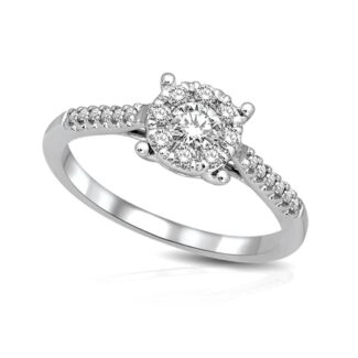 14K White Gold 2 Ct.tw Diamond Fashion Ring