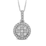 14K White Gold 3/4 Ct.tw Diamond Fashion Pendant