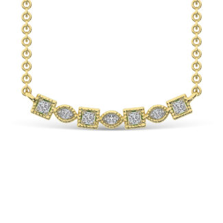 Diamond 1/10 Ct.Tw. Fashion Necklace in 10K Yellow Gold