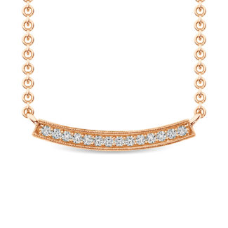 Diamond 1/10 Ct.Tw. Fashion Necklace in 10K Rose Gold