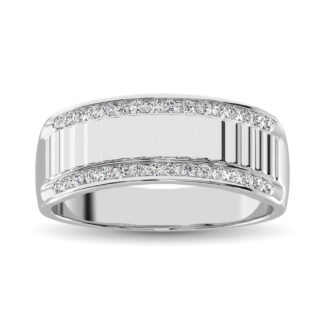 Diamond 1/3 Ct.Tw. Men�s Fusion Band in 10K White Gold