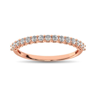 14K Rose Gold Diamond 1/2 Ct.Tw. 9 Stone Anniversary Band
