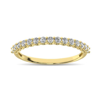 14K Yellow Gold Diamond 1/2 Ct.Tw. 9 Stone Anniversary Band