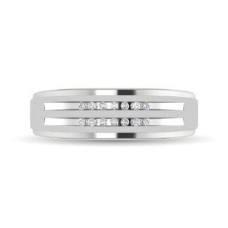 10K White Gold Diamond 1/10 Ct.tw Men�s Ring