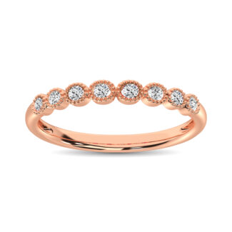 Diamond 1/6 Ct.Tw. Stack Band in 14K Rose Gold