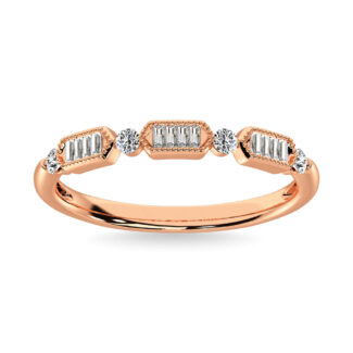 Diamond 1/5 Ct.Tw. Anniversary Band in 14K Rose Gold