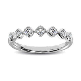 14K White Gold 1/6 Ct.tw Diamond Anniversary Ring