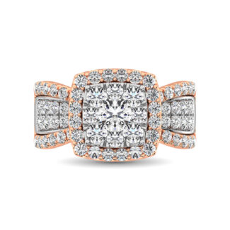 Diamond 1 Ct.Tw. Engagement Ring in 14K Two Tone Gold