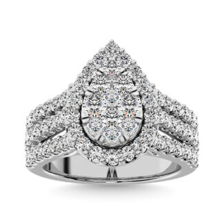 Diamond 2 Ct.Tw. Pear Shape Engagement Ring in 14K White Gold