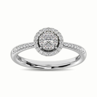 14K White Gold 1/3 Ct.Tw. Diamond Fashion Ring