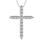 4 Prong Diamond 1/2 Ct.Tw. Cross Pendant