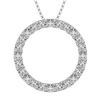 Circle Frame Diamond 1/2 Ct.Tw. Pendant