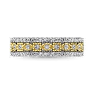 Diamond 3/8 Ct.Tw. Fashion Band in 10K Two Tone Gold