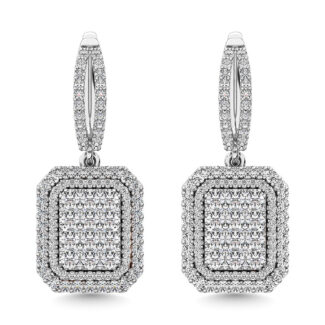 Diamond 2 1/5 Ct.Tw. Dangler Earring in 14K White Gold