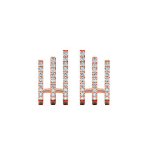 14K Rose Gold 1/4 Ct.Tw. Diamond Fashion Earrings