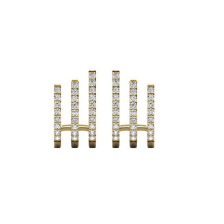 14K Yellow Gold 1/4 Ct.Tw. Diamond Fashion Earrings