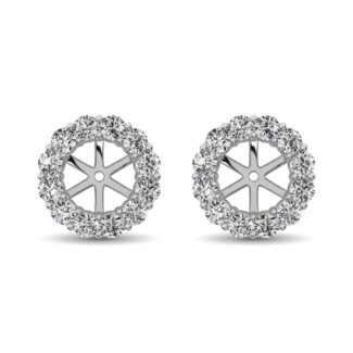 14K White Gold Diamond 1/3 Ct.Tw. Earrings Jacket