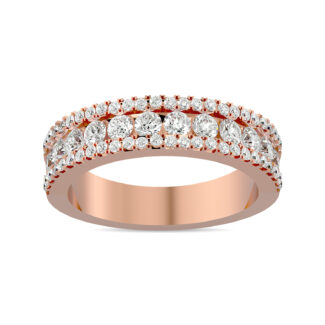 Diamond 1 Ct.tw Machine Band in 14K Rose Gold