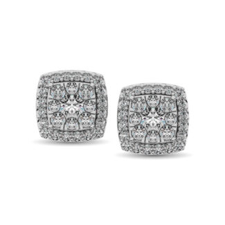 Diamond Stud earrings 3/4 Ct.tw in 14K White Gold