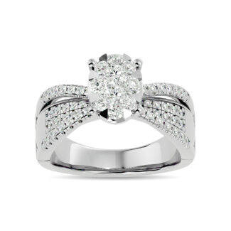 Diamond 1 Ct.tw Engagement Ring in 14K White Gold