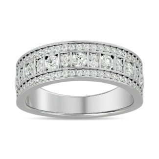 Diamond 7/8 Ct.tw Fashion Band in 10K White Gold