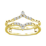 Diamond Guard Ring 1/4 Ct.tw in 10K Yellow Gold