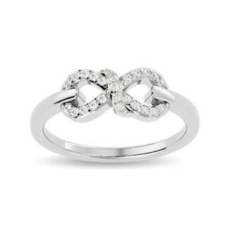 Diamond Infinity  Ring 1/6 Ct.tw in 10K White Gold
