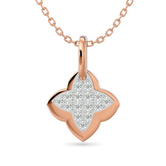 Diamond Fashion Pendant 1/10 Ct.tw in 10K Rose Gold