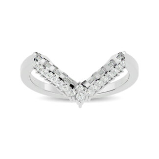 Diamond Chevron Band 1/5 Ct.tw in 14K White Gold