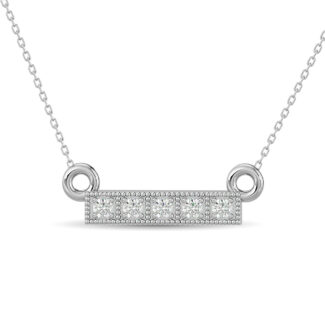 10KT WHITE GOLD  1/20CT.TW DIAMOND PENDANT