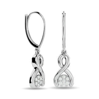 Diamond Fashion Earrings 1/6 Ct.tw in 10K White Gold