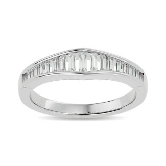 Diamond 3/8 Ct.tw Band Ring in 14K White Gold