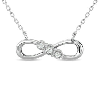 Diamond 1/20 Ct.tw Infinity Pendant in Sterling Silver