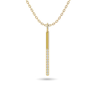 Diamond 1/10 Ct.tw Fashion Pendant in 10K Yellow Gold
