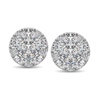 Diamond Stud Earrings 1 Ct.tw Round-cut in 10K White Gold